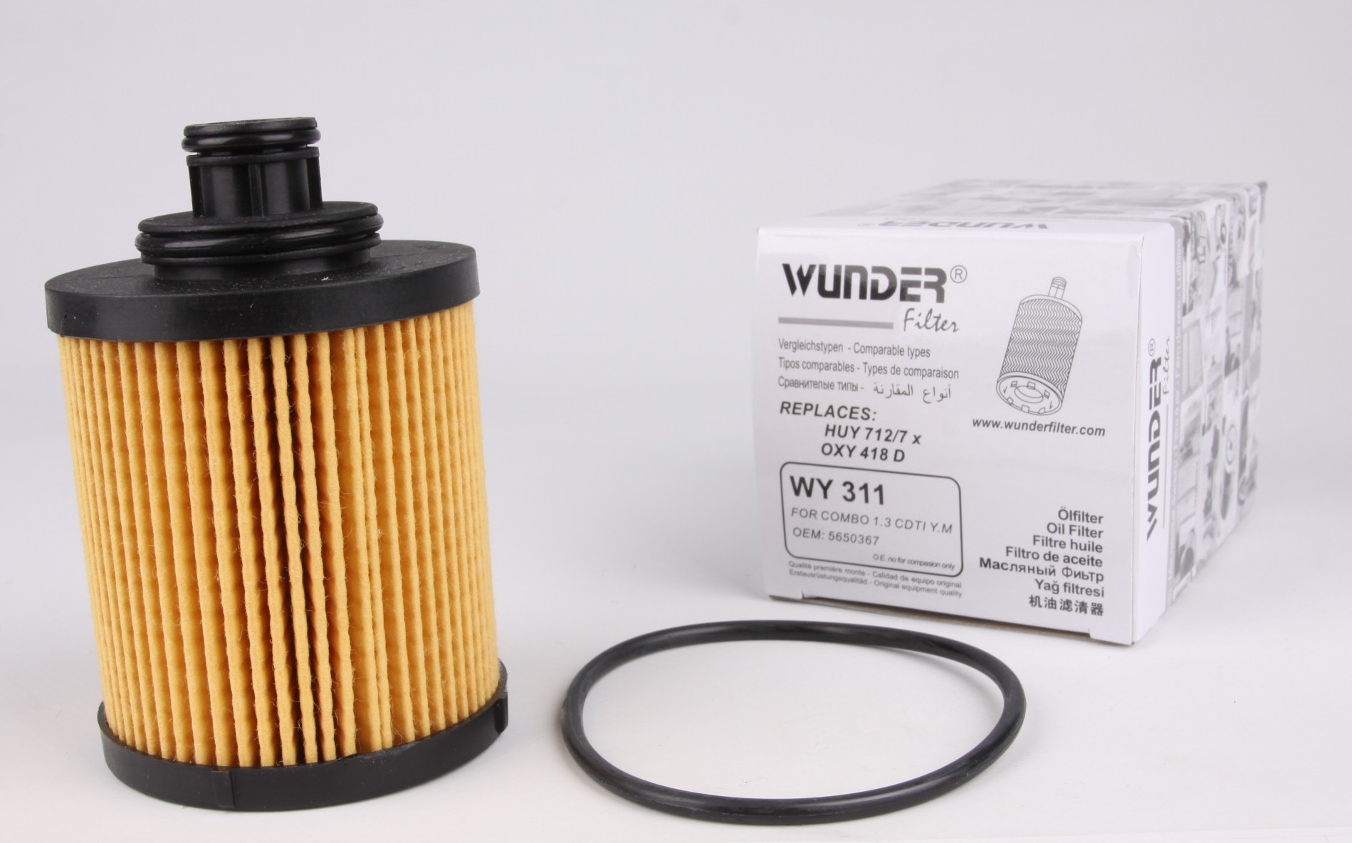 Фильтры масляные Фильтр масляный Opel Combo / Fiat Doblo 1.3JTD/ CDTI 04- (UFI) WUNDER арт. WY311